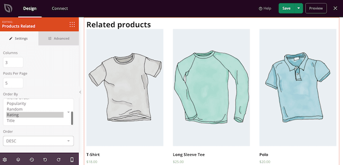 How to alter the order of associated items on a custom-made WooCommerce shop