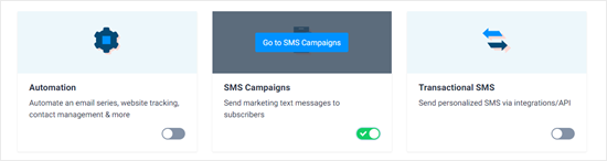Attivazione di campagne SMS in Sendinblue