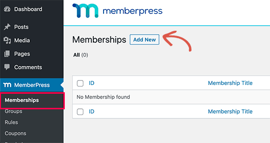 Add new membership