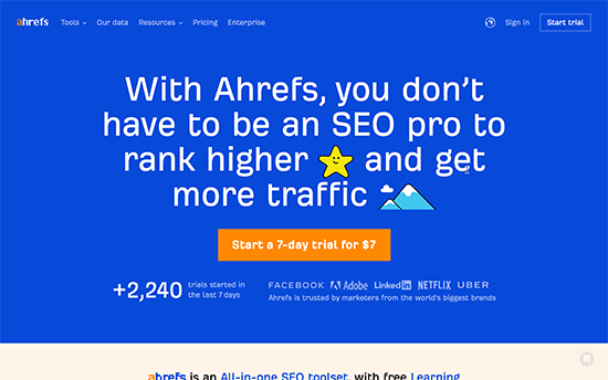 Ahrefs website