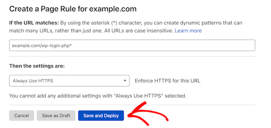 Always use HTTPS rule