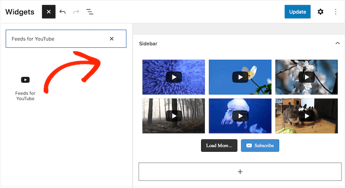 Showing the latest YouTube videos using a block