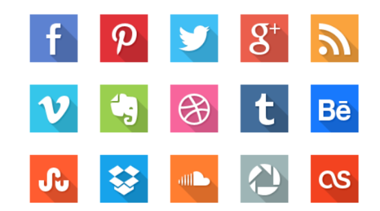 40 social media flat icons