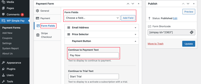You Can Add Fields to Your Payment Form