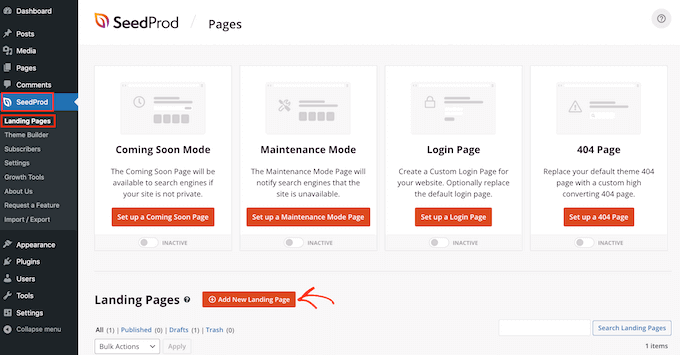 ایجاد یک طرح بندی صفحه جدید با استفاده از SeedProd
