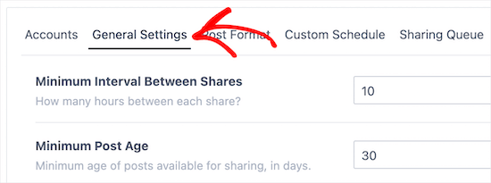 Configure general sharing settings