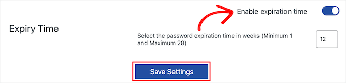 Add password expiration time