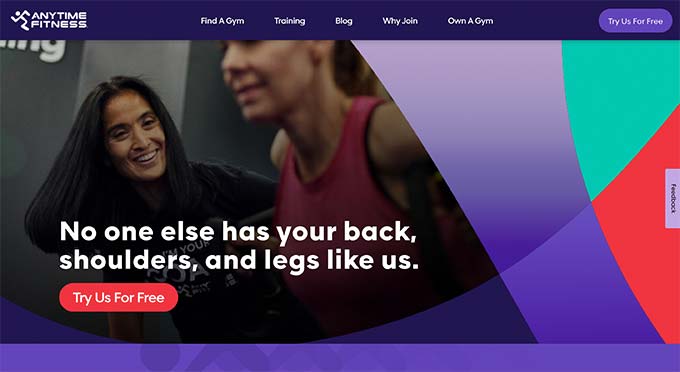 gym website example 3