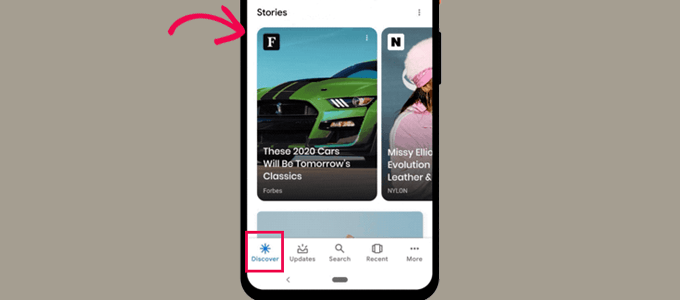 Stories in Google Discover
