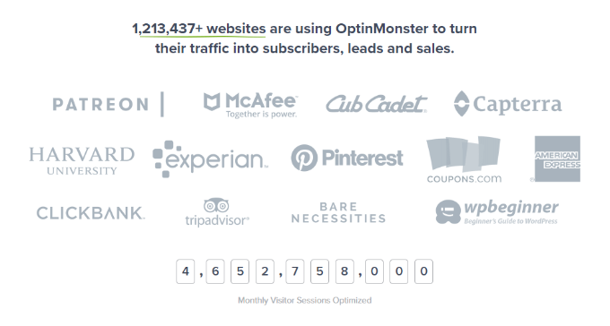 Number counter at OptinMonster