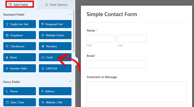 Form in form builder