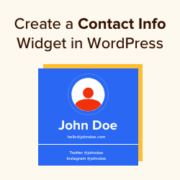 Как создать виджет контактной информации в WordPress