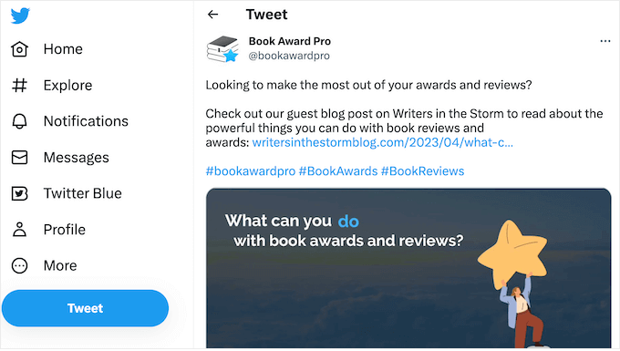 A guest blogger, promoting their posts on social media A guest blogger, promoting their posts on social media