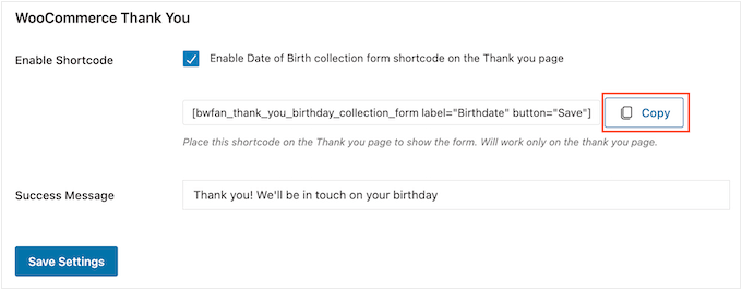 WebHostingExhibit copying-shortcode-birthday How to Send Automated Birthday & Anniversary Emails in WooCommerce  