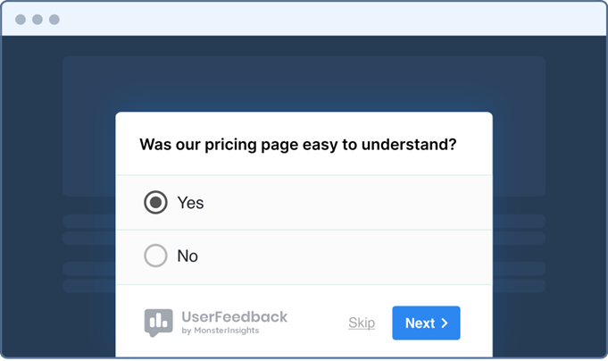 pricing page survey tool